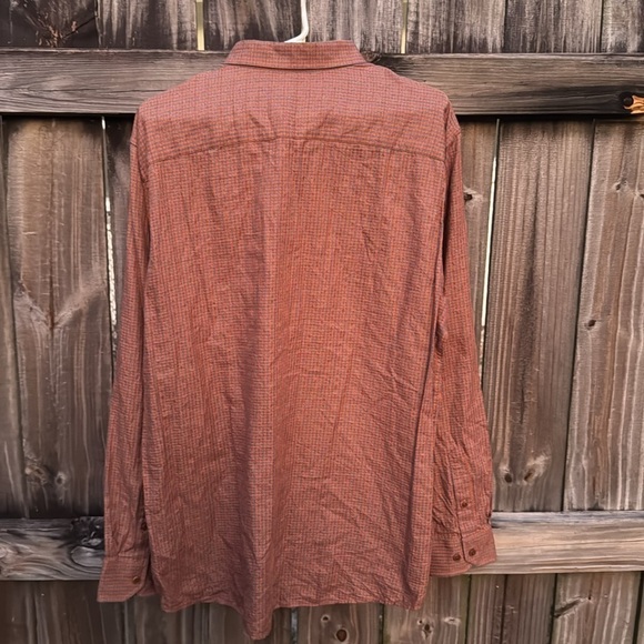 Johnston & Murphy plaid button down shirt, size large - Picture 5 of 7